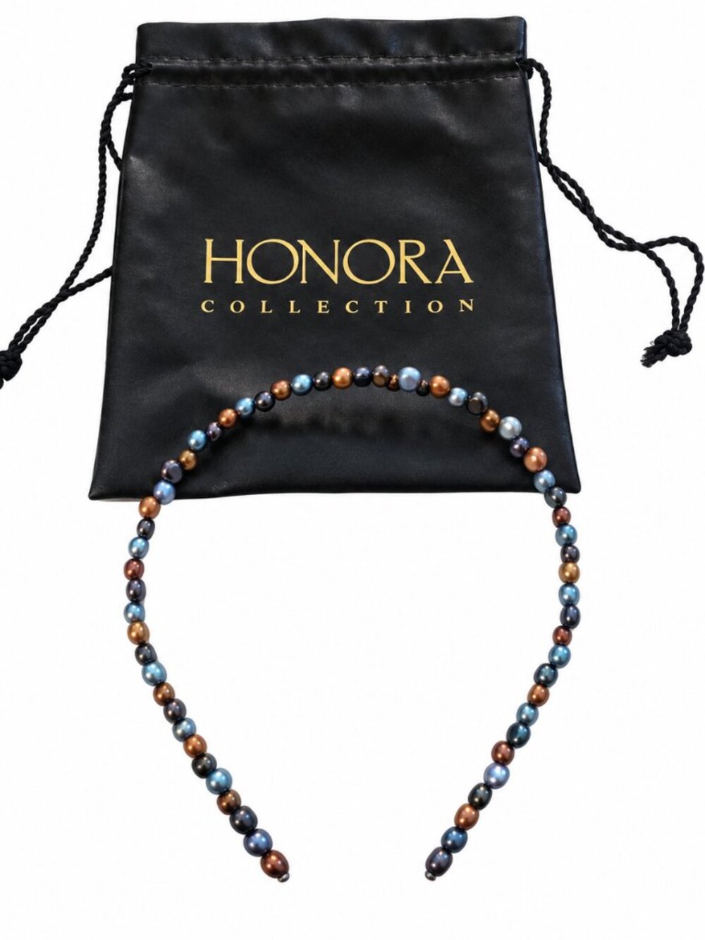 Honora Multicolor Cultured Freshwater Pearl Headband w/ Pouch